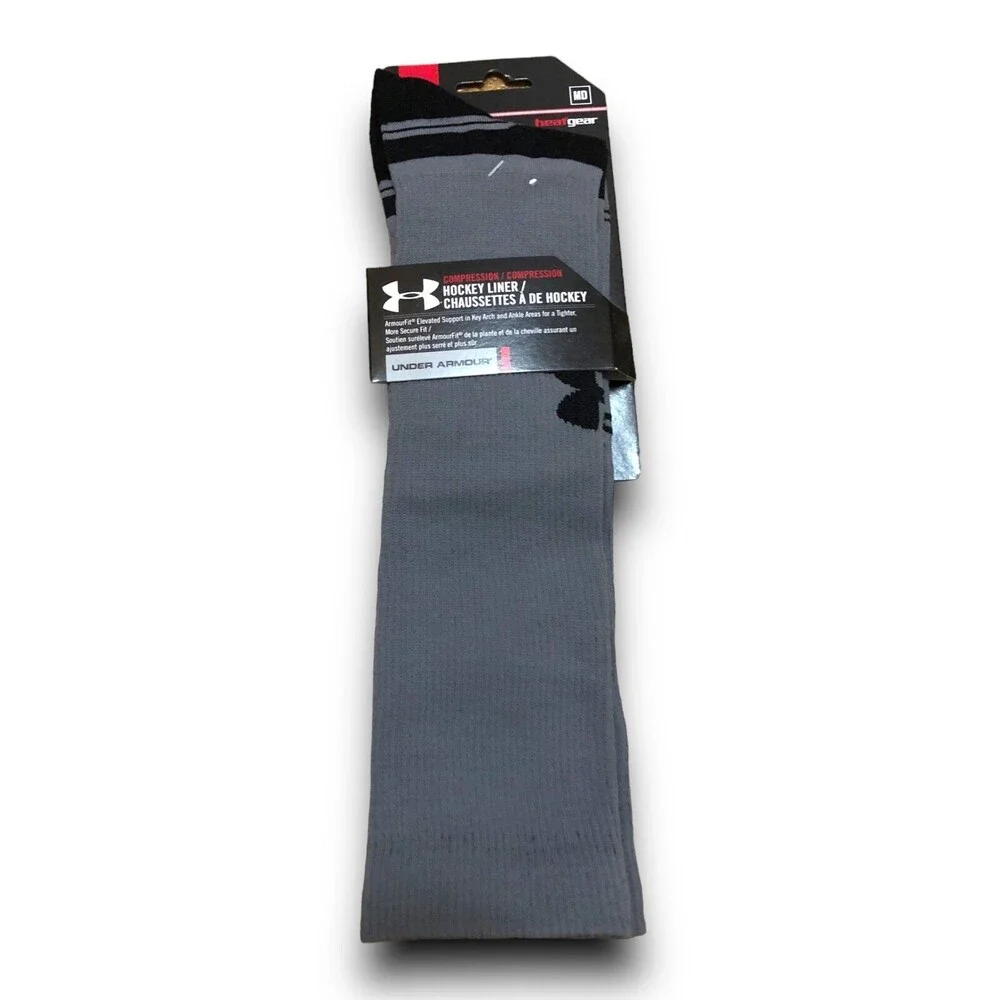 Under Armour Heatgear Compression Hockey Liner Crew Socks - Med